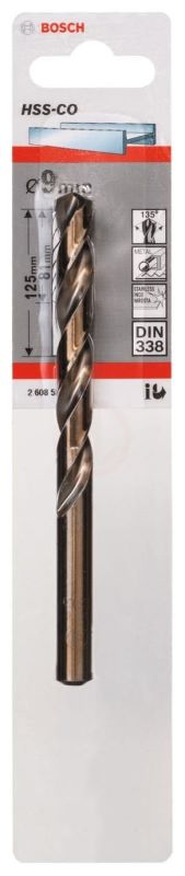 Bosch Metal Matkap Ucu HSS-Co DIN 338 (Altın) 9,0x125 mm (1 Adet) 