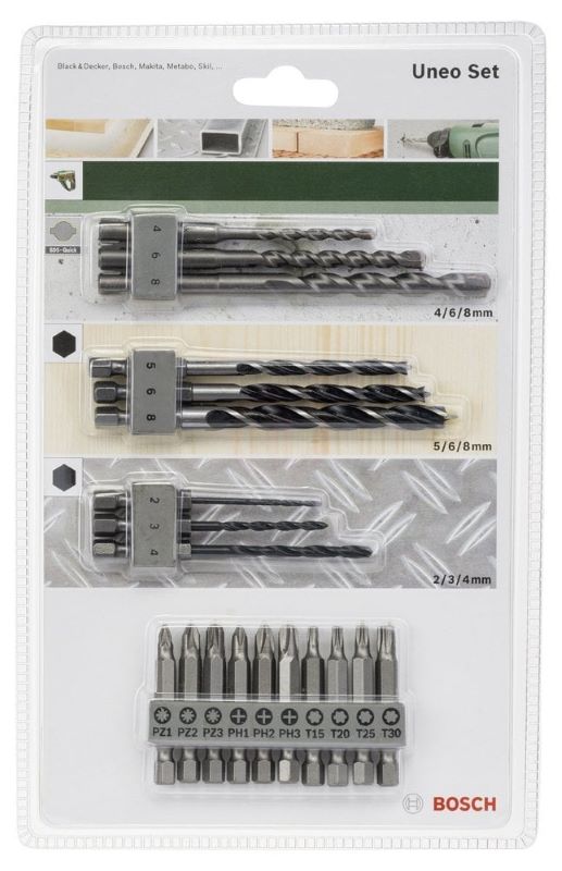 Bosch SDS-Quick Çok Amaçlı Matkap Ucu Uneo Set (19 Parça) 