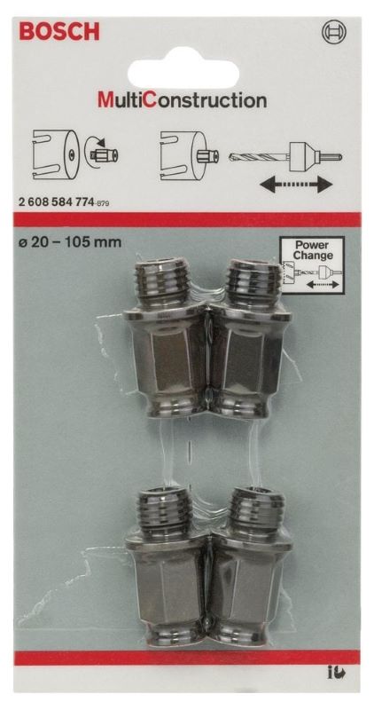 Bosch Speed For MultiConstruction Delik Açma Testeresi Dönüştürme Somunu (4 Parça) 