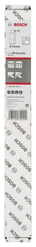 Bosch Elmas Sulu Karot Uç G1/2 İnç Best For Concrete 18 mm 