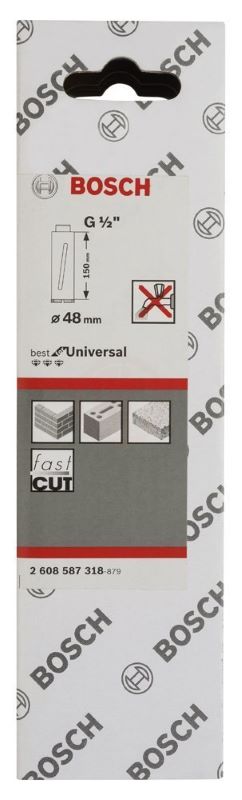 Bosch Elmas Kuru Karot Uç G1/2 İnç Best For Universal 48x150 mm 