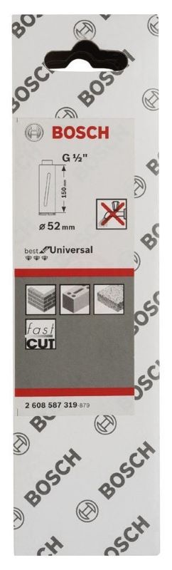 Bosch Elmas Kuru Karot Uç G1/2 İnç Best For Universal 52x150 mm 