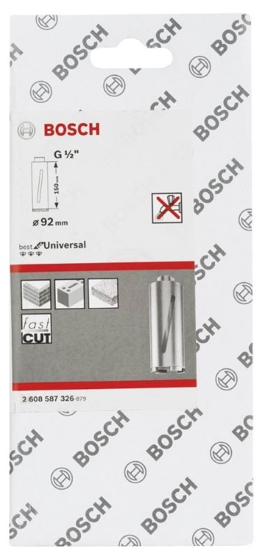 Bosch Elmas Kuru Karot Uç G1/2 İnç Best For Universal 92x150 mm 