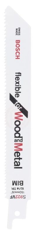 Bosch Panter Testere Bıçağı Flexible For Wood And Metal S 922 VF 150 mm (2 Adet) 