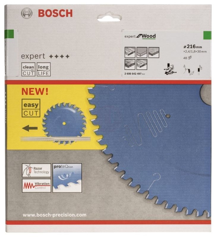 Bosch Daire Testere Bıçağı Expert For Wood 216x30 mm 48 Diş (2,4/1,8 mm) 