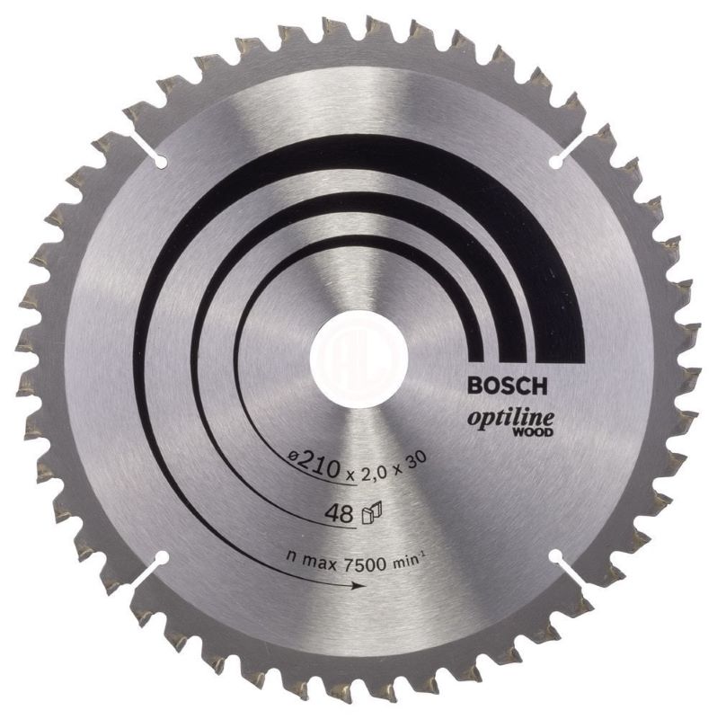 Bosch Daire Testere Bıçağı Optiline Wood 210x30 mm 48 Diş (2,0/1,4 mm) 
