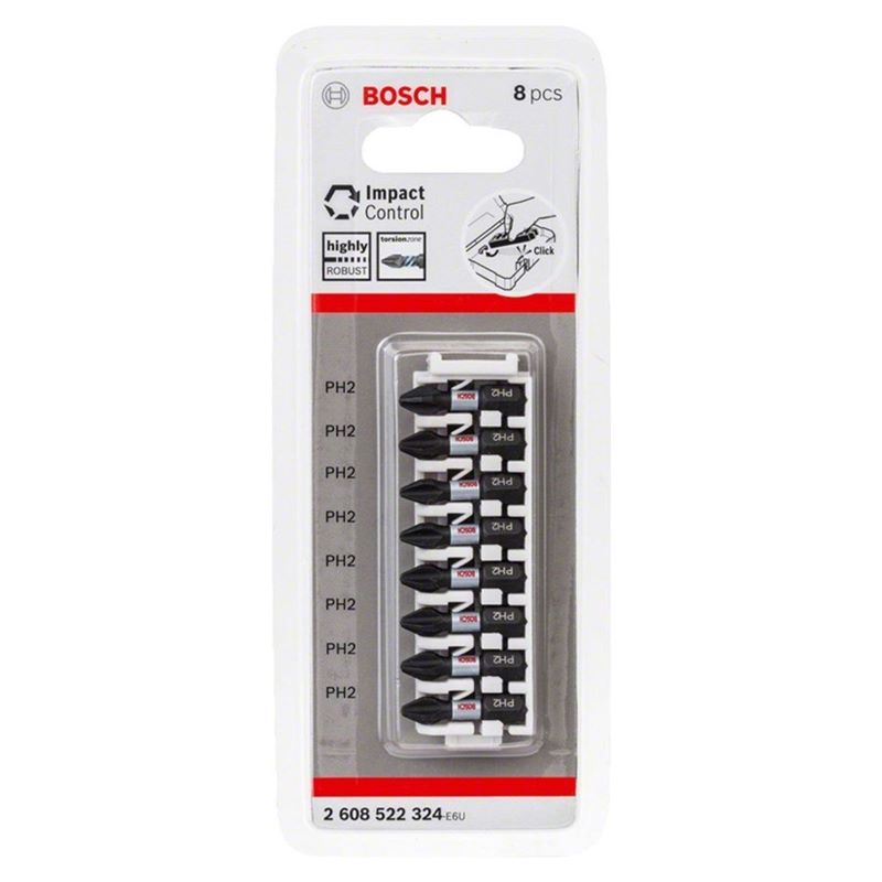Bosch Vidalama Ucu Impact Control PH2x25 mm (8 Adet) 