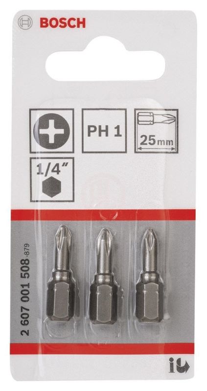 Bosch Vidalama Ucu Extra Hard PH1x25 mm (3 Adet) 