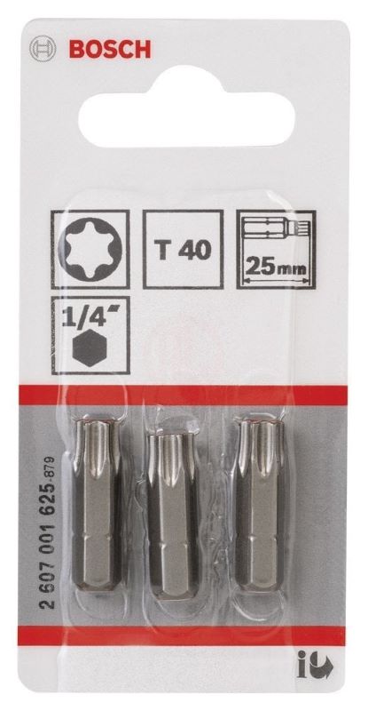 Bosch Vidalama Ucu Extra Hard T40x25 mm (3 Adet) 