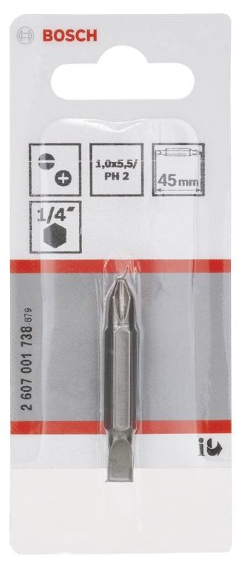 Bosch Vidalama Ucu Çift Taraflı Extra Hard PH2-S1x5,5x45 mm (1 Adet) 