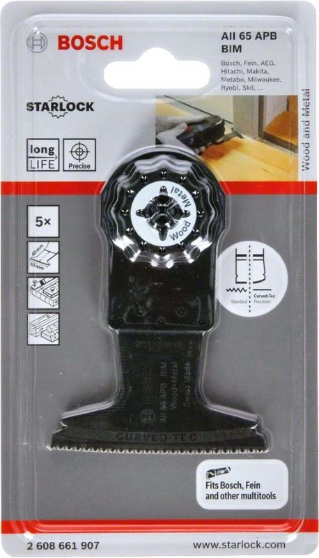 Bosch Starlock Testere Ucu Wood And Metal AII 65 APB 65 mm (5 Adet) 