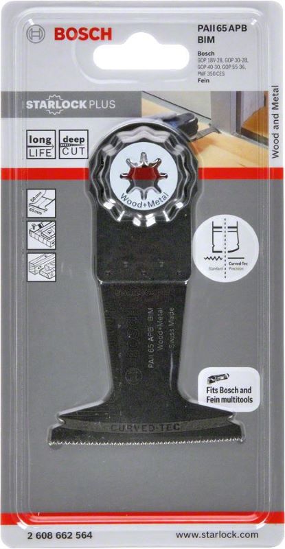 Bosch Starlock Plus Testere Ucu Wood And Metal PAII 65 APB 65 mm (1 Adet) 