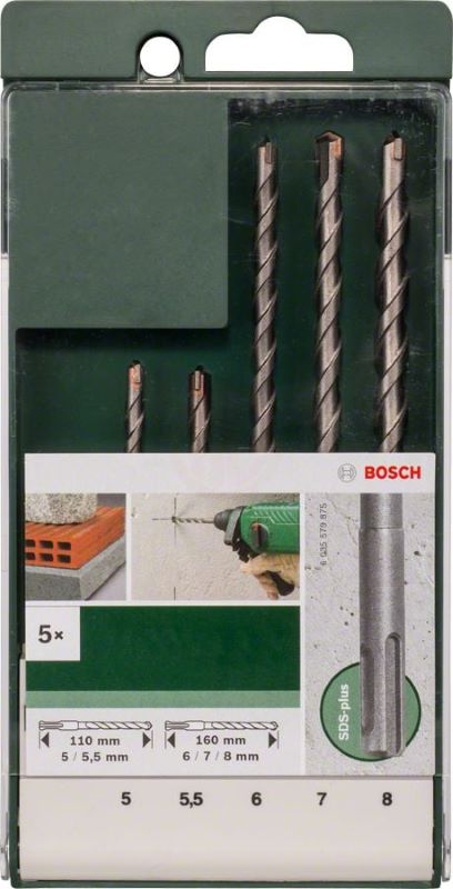 Bosch SDS Plus Kırıcı Delici Uç Set Ø5-8 mm(5 Parça) 