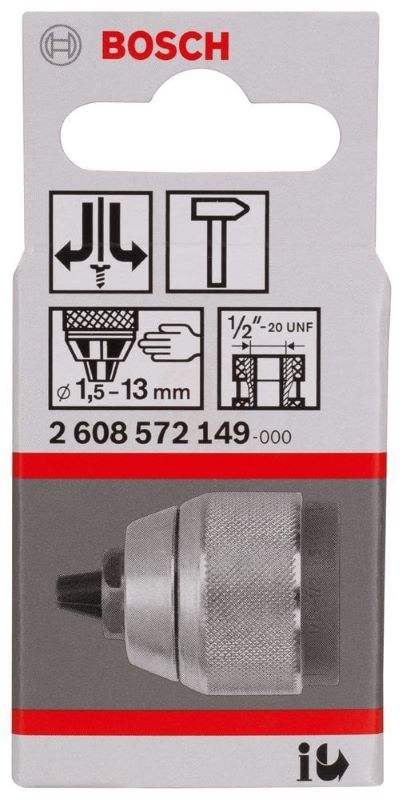 Bosch Sistem Mandreni Darbeli Matkap Ø1,5-13 mm Krom (GSB) 