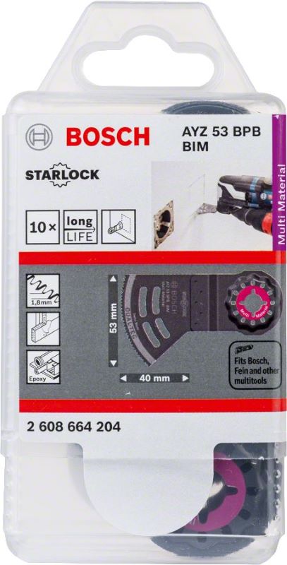 Bosch Starlock Testere Ucu MultiMaterial AYZ 53 BPB 53 mm (10 Adet) 