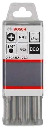 Bosch Vidalama Ucu Ekonomik Seri PH2x49 mm (60 Adet) 