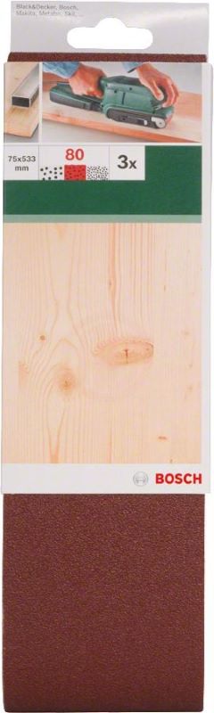 Bosch Tank Zımpara Kağıdı 75x533 mm 80 Kum (3 Adet) 