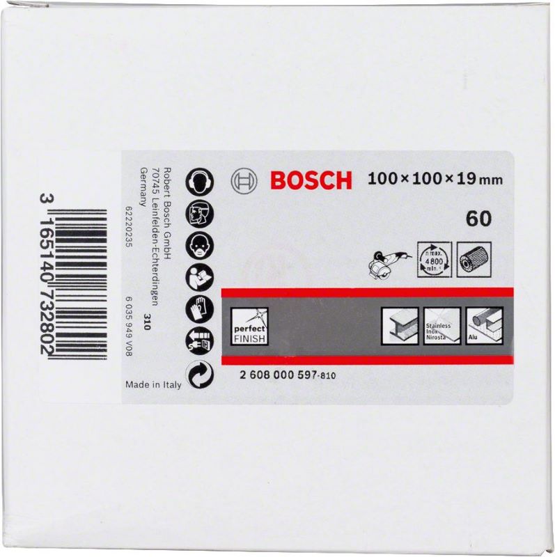 Bosch Flap Mop Zımpara 100x100x19 mm 60 Kum (GBR 14 CE) 
