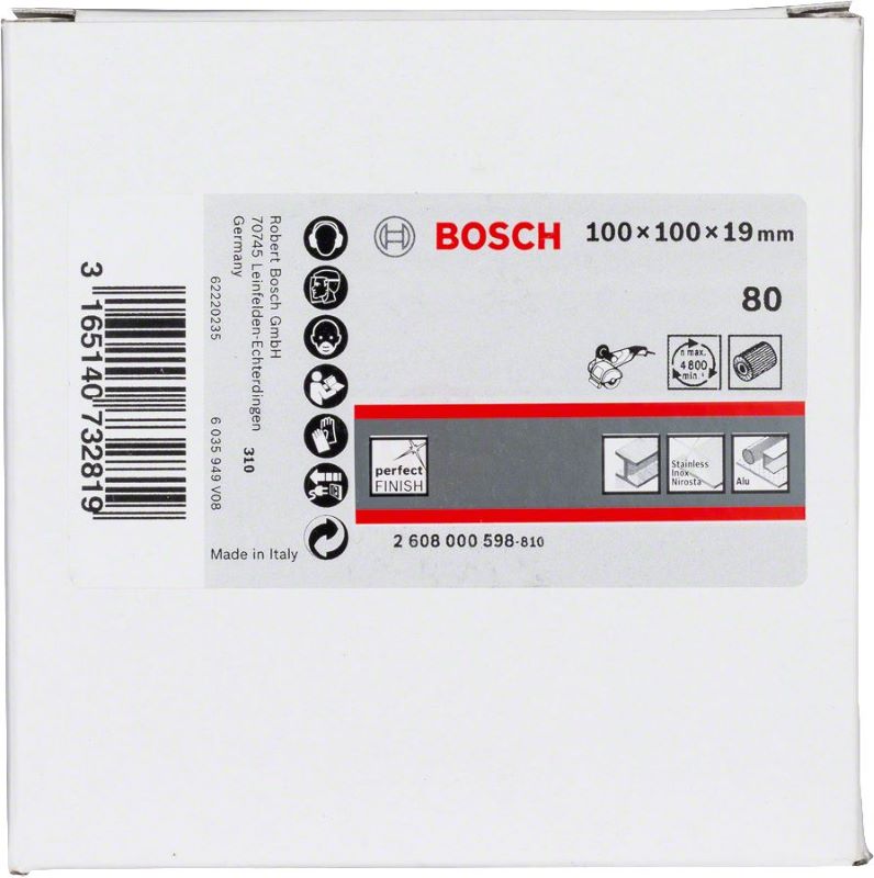 Bosch Flap Mop Zımpara 100x100x19 mm 80 Kum (GBR 14 CE) 
