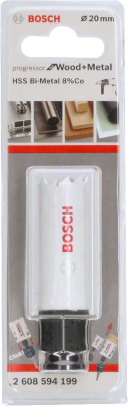Bosch Progressor Metal ve Ahşap Delik Açma Testeresi 20 mm 