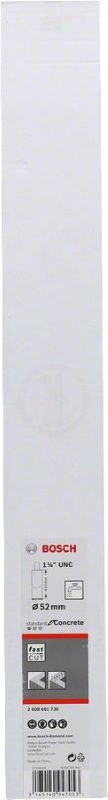 Bosch Elmas Sulu Karot Uç Standard For Concrete 1 1/4 İnç UNC 52 mm 