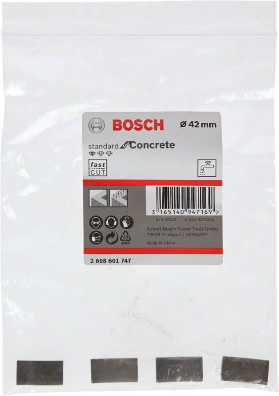 Bosch Elmas Karot Segmanı Standard For Concrete Ø42 mm (4 Adet) 