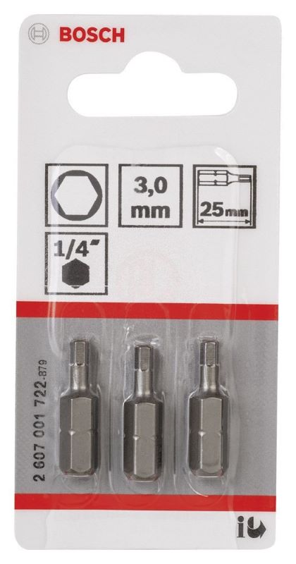 Bosch Vidalama Ucu Extra Hard HEX3x25 mm (3 Adet) 