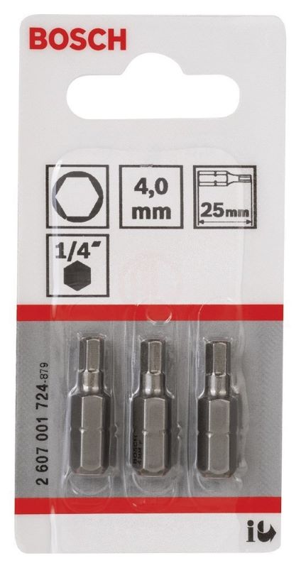 Bosch Vidalama Ucu Extra Hard HEX4x25 mm (3 Adet) 