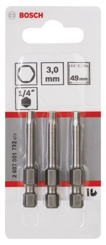 Bosch Vidalama Ucu Extra Hard HEX3x49 mm (3 Adet) 