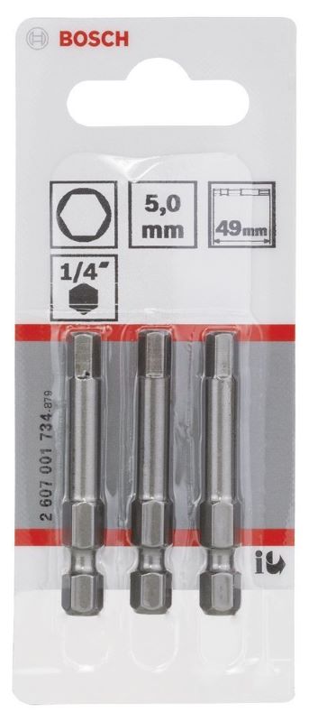 Bosch Vidalama Ucu Extra Hard HEX5x49 mm (3 Adet) 