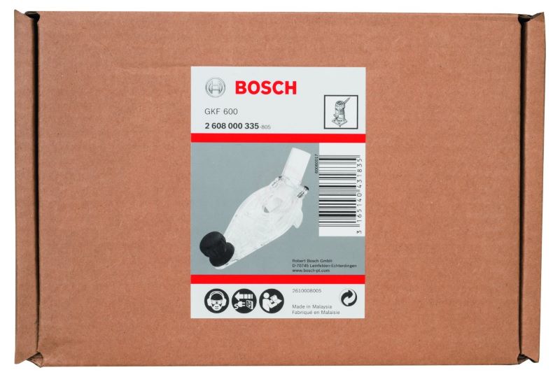 Bosch Freze GKF 600 İçin Tutamak + Toz Emmeli Taban 