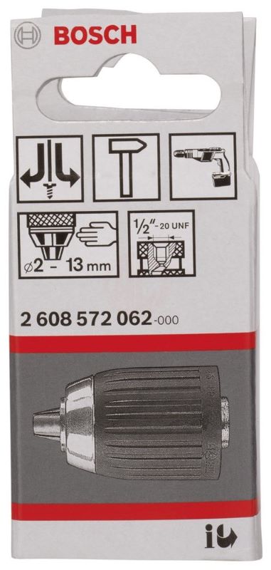 Bosch Anahtarsız Mandren 1/2 İnç - 20 UNF Ø1,5-13 mm V1 