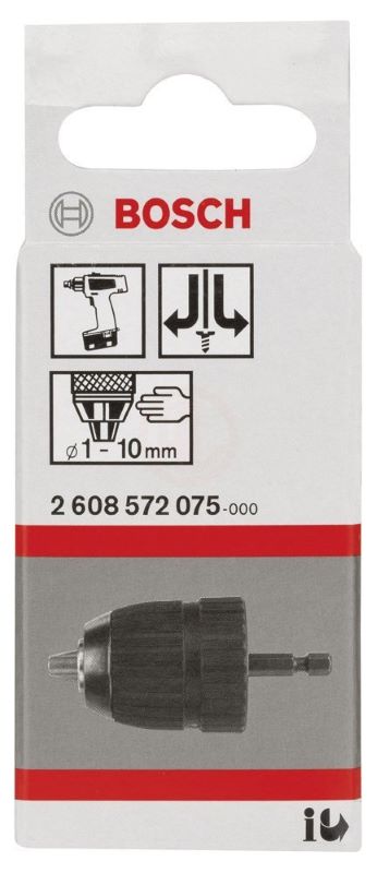 Bosch Anahtarsız Mandren 1/4 İnç HEX Ø1-10 mm 