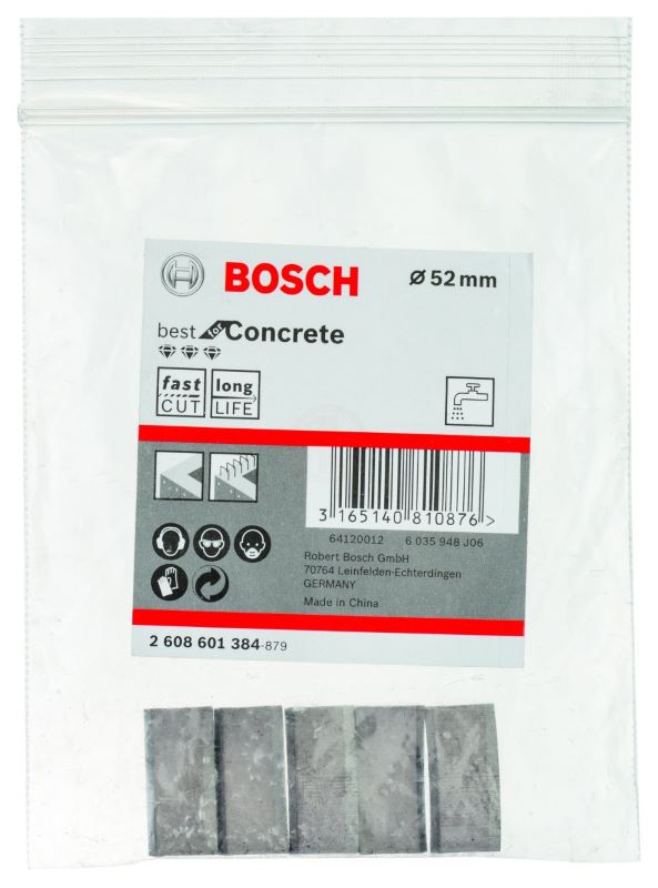 Bosch Elmas Karot Uçları İçin Segman Best For Concert Ø52 mm (5 Adet) 
