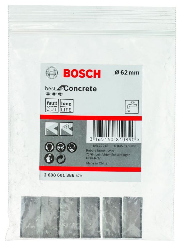 Bosch Elmas Karot Uçları İçin Segman Best For Concert Ø62 mm (6 Adet) 