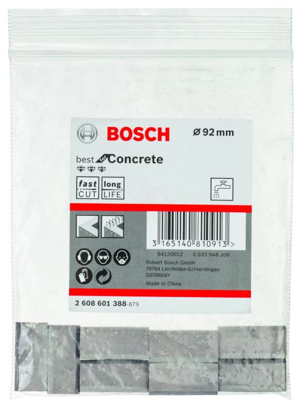 Bosch Elmas Karot Uçları İçin Segman Best For Concert Ø92 mm (6 Adet) 