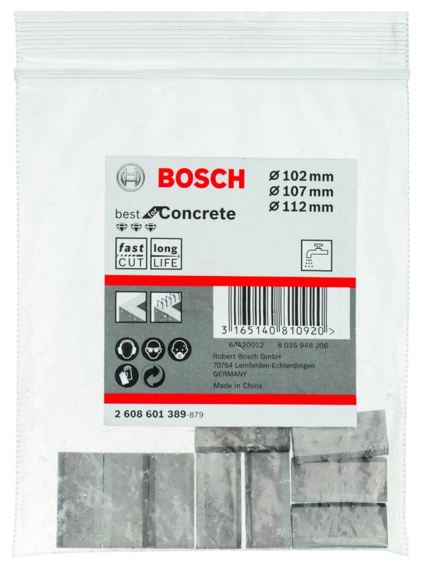 Bosch Elmas Karot Uçları İçin Segman Best For Concert Ø102-107-112 mm (9 Adet) 