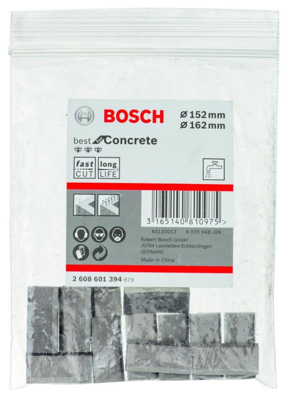 Bosch Elmas Karot Uçları İçin Segman Best For Concert Ø152-162 mm (12 Adet) 