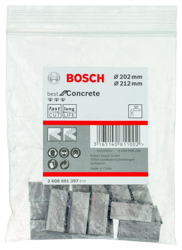 Bosch Elmas Karot Uçları İçin Segman Best For Concert Ø202-212 mm (14 Adet) 