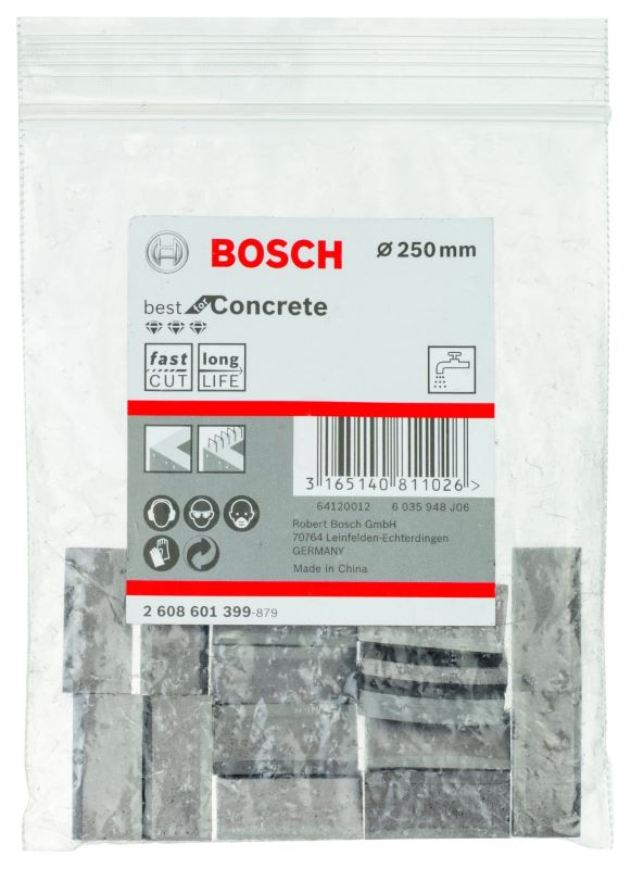 Bosch Elmas Karot Uçları İçin Segman Best For Concert Ø250 mm (16 Adet) 