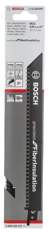 Bosch Panter Testere Bıçağı Precision For FiberInsulation S 1113 AWP 225 mm (2 Adet) 