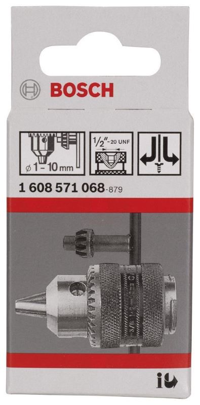 Bosch Anahtarlı Mandren 1/2 İnç - 20 UNF Ø1-10 mm V3 