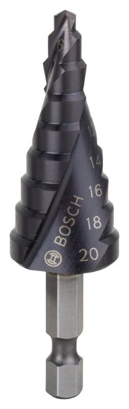 Bosch Spiral Kanallı HSS-AlTiN 9 Kademeli Matkap Ucu Altıgen Şaft Ø4-20 mm 