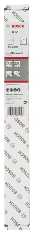 Bosch Elmas Sulu Karot Uç G1/2 İnç Best For Concrete 16 mm 