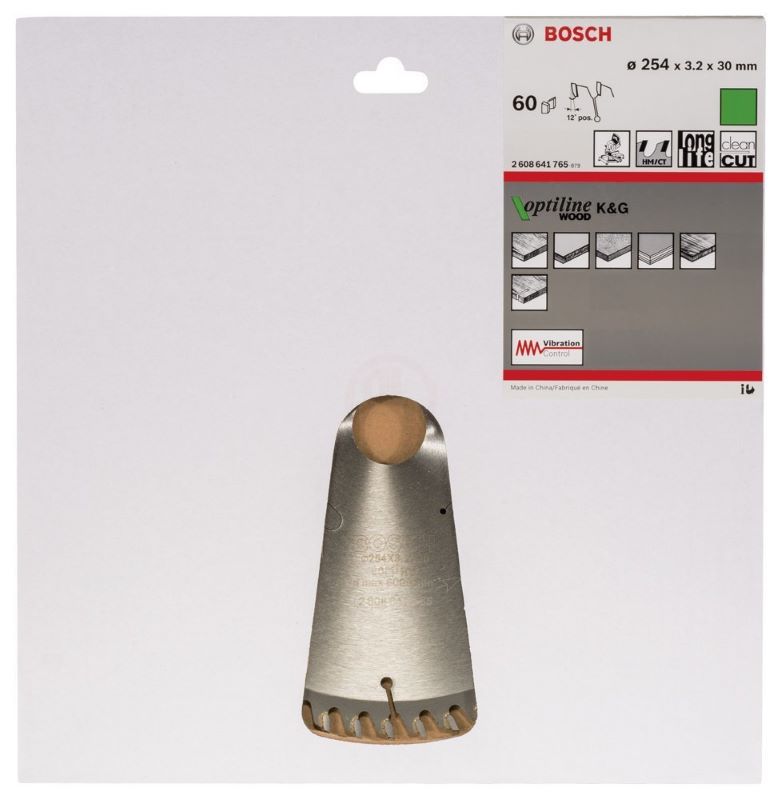 Bosch Daire Testere Bıçağı Optiline Wood 254x30 mm 60 Diş (3,2/2,2 mm) 