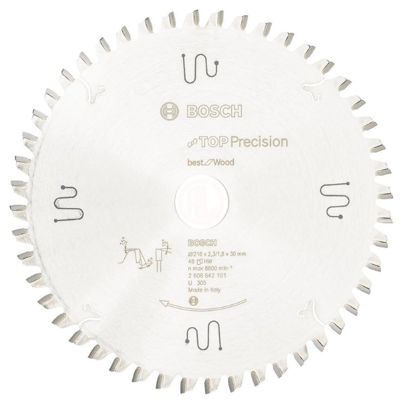 Bosch Daire Testere Bıçağı Best For Wood 216x30 mm 48 Diş 