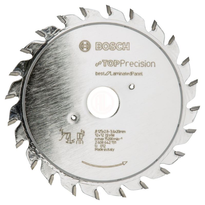 Bosch Daire Testere Bıçağı Best For LaminatedPanel 125x20 mm 12+12 Diş 
