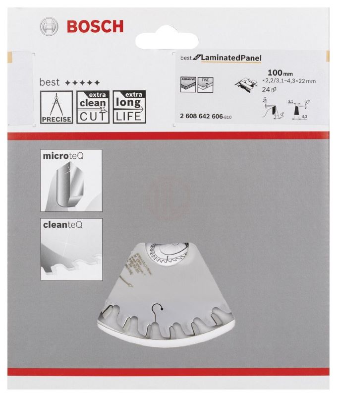 Bosch Daire Testere Bıçağı Best For LaminatedPanel 100x22 mm 24 Diş 