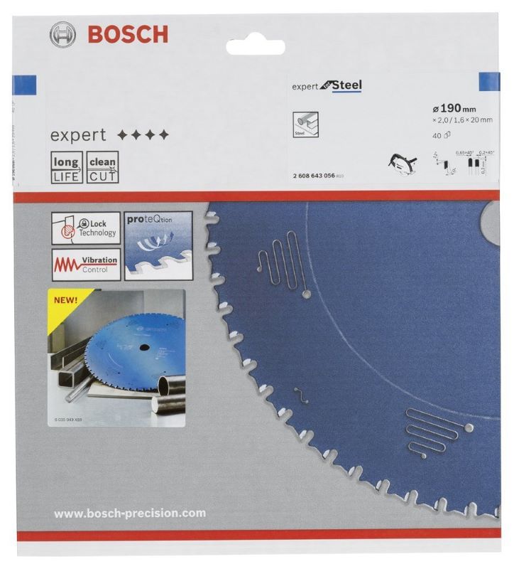 Bosch Daire Testere Bıçağı Expert For Steel 190x20 mm 40 Diş 