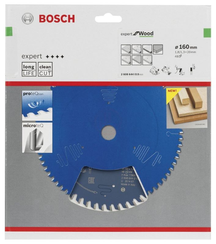 Bosch Daire Testere Bıçağı Expert For Wood 160x20 mm 48 Diş (1,8/1,3 mm) 